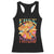 Retro Free Portland Patriotic Racerback Tank Top Oregon Freedom Trippy 70s Mushroom Graphic - Print Your Wear