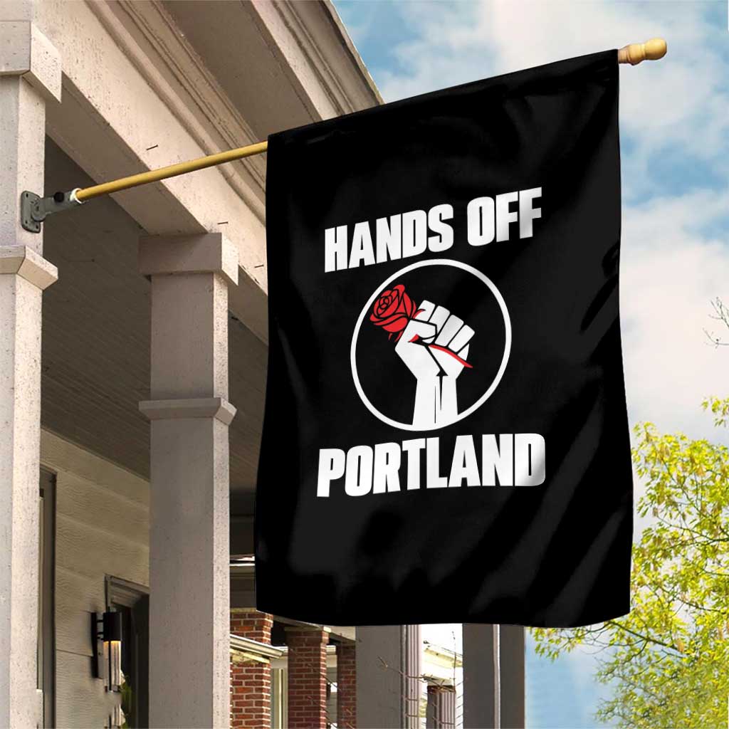 Hands Off Portland Garden Flag Rose Fist Oregon Freedom Fighter TS02 Print Your Wear