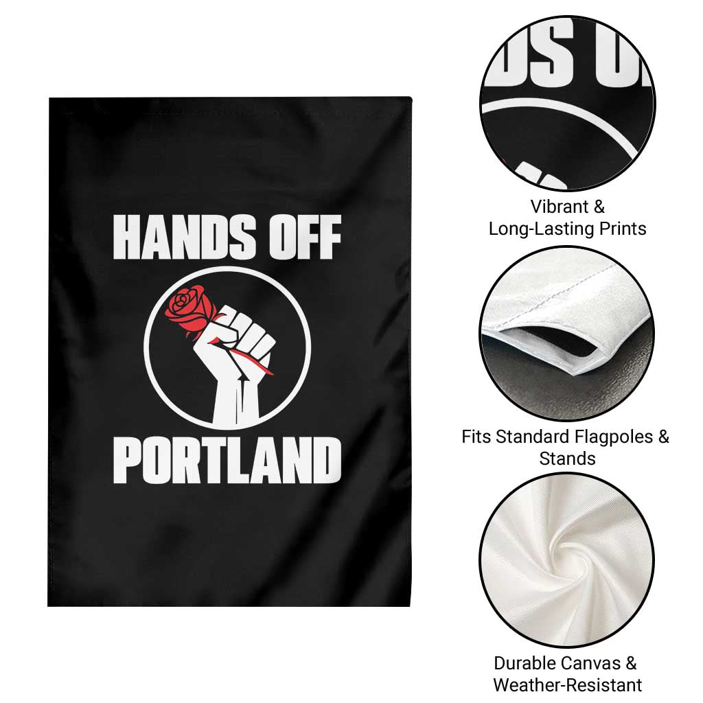 Hands Off Portland Garden Flag Rose Fist Oregon Freedom Fighter TS02 Print Your Wear