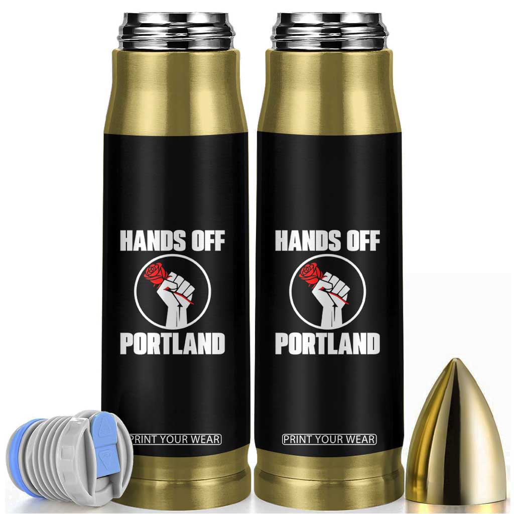 Hands Off Portland Bullet Tumbler Rose Fist Oregon Freedom Fighter TS02 Black Print Your Wear