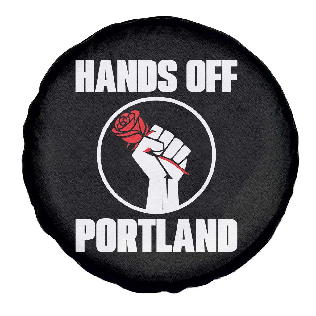 Hands Off Portland Spare Tire Cover Rose Fist Oregon Freedom Fighter TS02 Print Your Wear