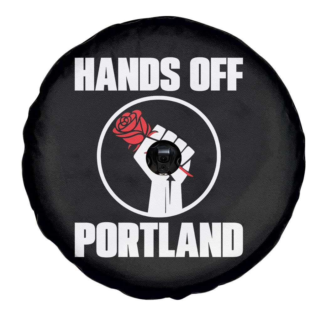 Hands Off Portland Spare Tire Cover Rose Fist Oregon Freedom Fighter TS02 Print Your Wear