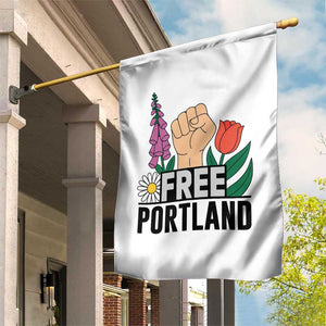 Free Portland Raised Fist Garden Flag Patriotic Oregon Freedom Floral Justice TS02 Print Your Wear