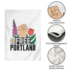 Free Portland Raised Fist Garden Flag Patriotic Oregon Freedom Floral Justice TS02 Print Your Wear