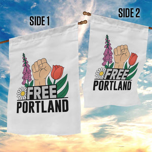 Free Portland Raised Fist Garden Flag Patriotic Oregon Freedom Floral Justice TS02 Print Your Wear