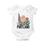 Free Portland Raised Fist Baby Onesie Patriotic Oregon Freedom Floral Justice TS02 White Print Your Wear