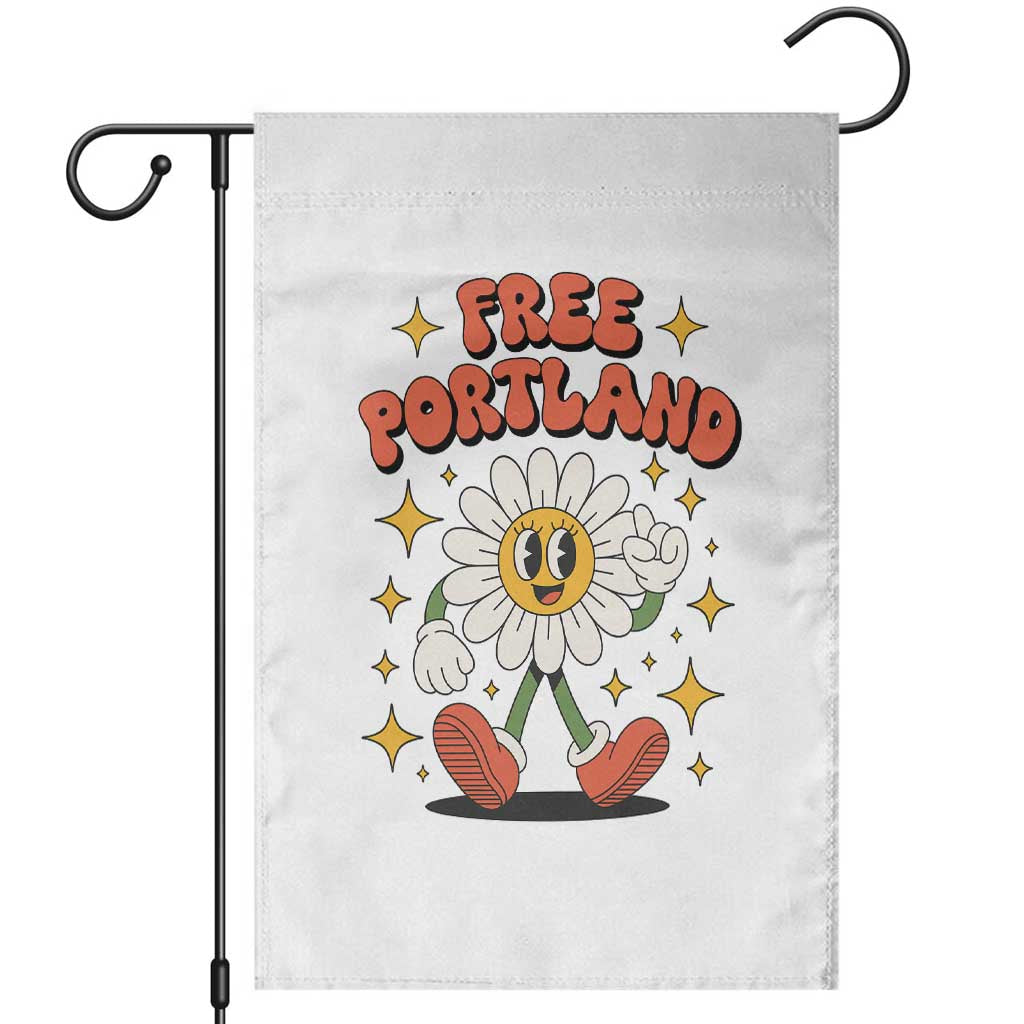 Retro Daisy Free Portland Garden Flag Oregon Freedom Fighter Flower Groovy Graphic TS02 White Print Your Wear