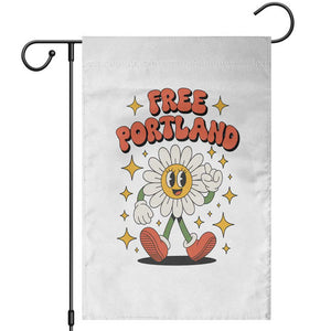 Retro Daisy Free Portland Garden Flag Oregon Freedom Fighter Flower Groovy Graphic TS02 White Print Your Wear