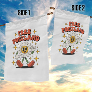 Retro Daisy Free Portland Garden Flag Oregon Freedom Fighter Flower Groovy Graphic TS02 Print Your Wear