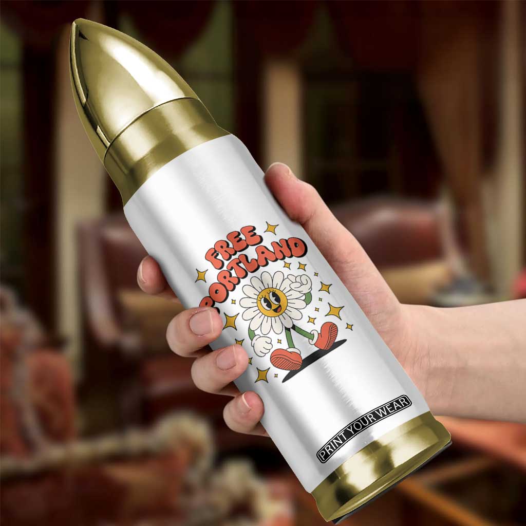 Retro Daisy Free Portland Bullet Tumbler Oregon Freedom Fighter Flower Groovy Graphic TS02 Print Your Wear