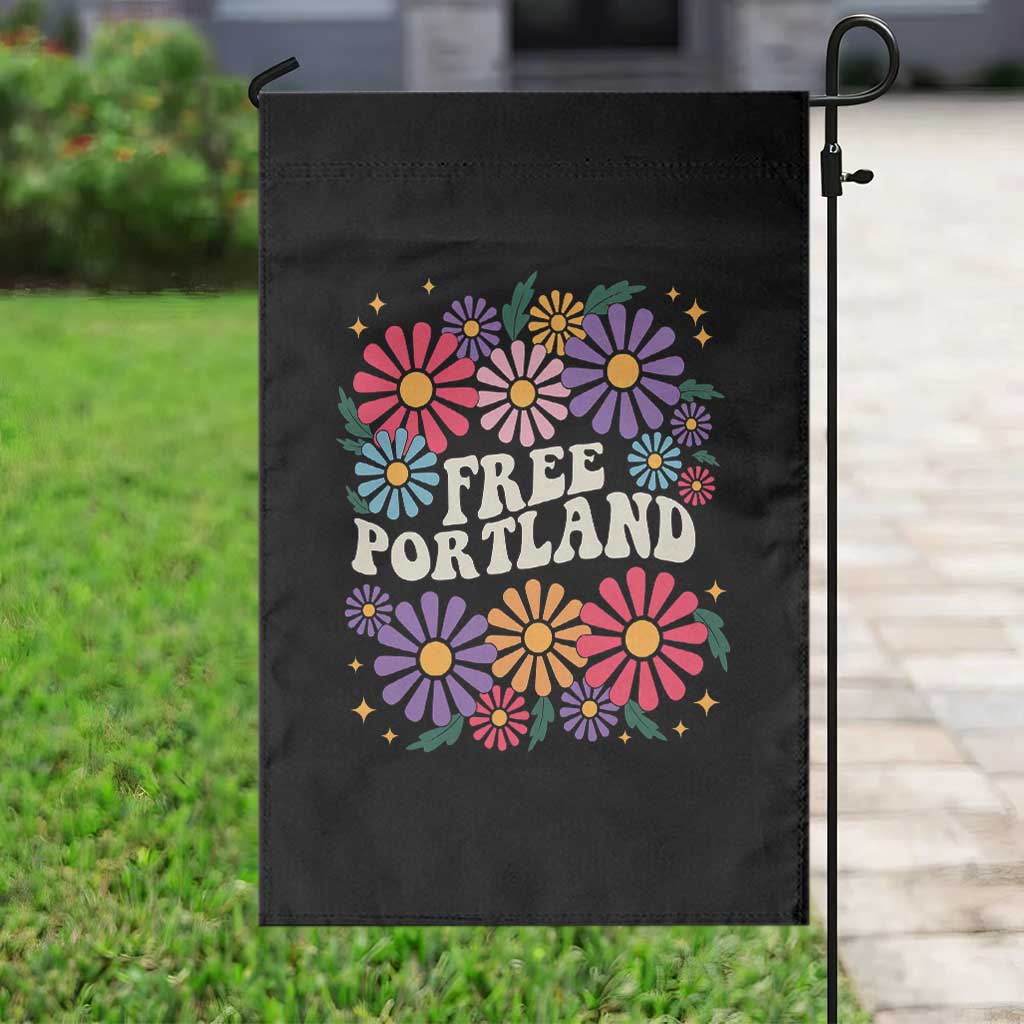 Retro Groovy Free Portland Garden Flag Oregon Freedom Fighter Peaceful Hippie 70s Style TS02 Print Your Wear
