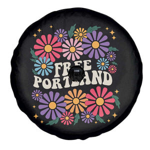 Retro Groovy Free Portland Spare Tire Cover Oregon Freedom Fighter Peaceful Hippie 70s Style TS02 Print Your Wear