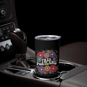 Retro Groovy Free Portland Tumbler Cup Oregon Freedom Fighter Peaceful Hippie 70s Style TS02 Print Your Wear
