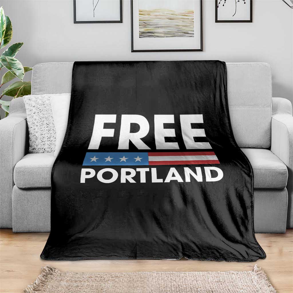 Free Portland Patriotic Throw Blanket Bold Political Statement American Flag TS02 Print Your Wear