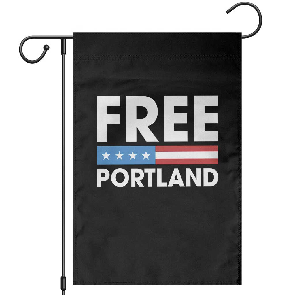 Free Portland Patriotic Garden Flag Bold Political Statement American Flag TS02 Black Print Your Wear