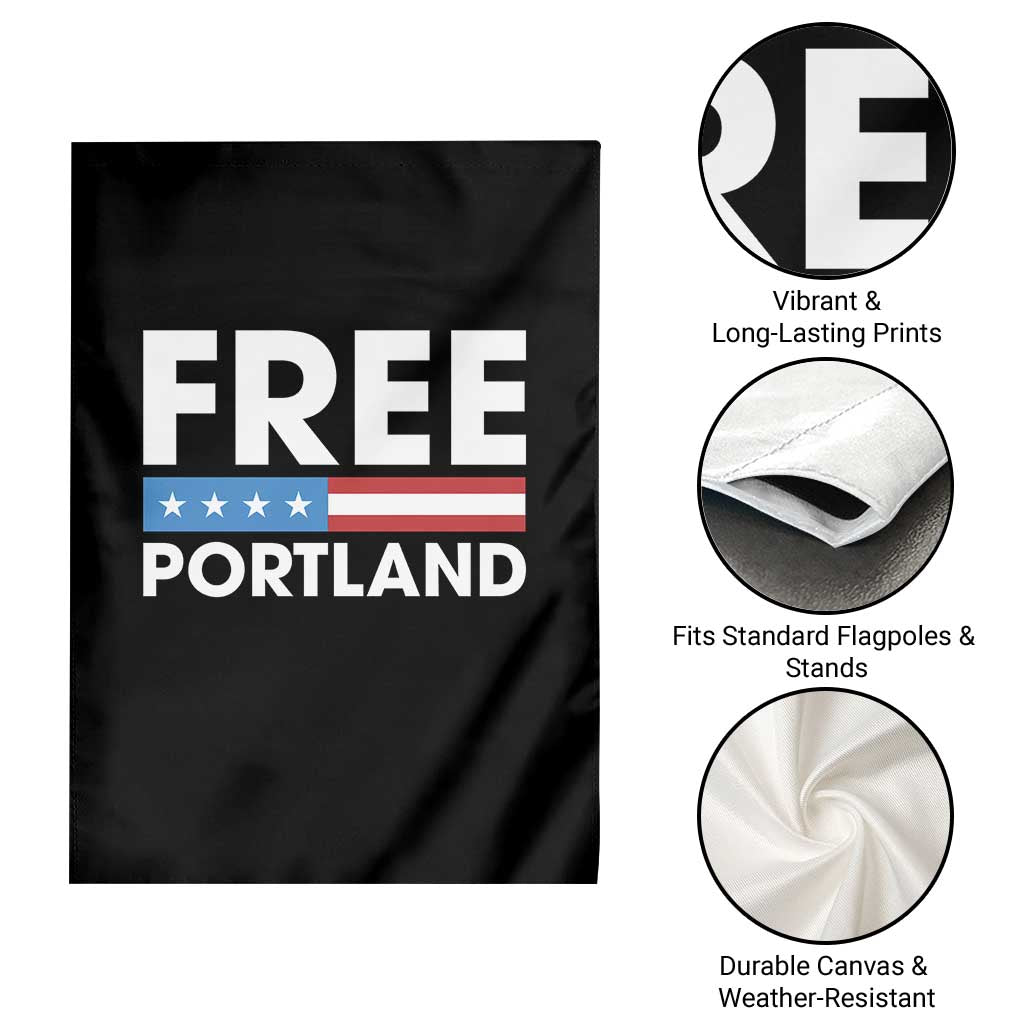 Free Portland Patriotic Garden Flag Bold Political Statement American Flag TS02 Print Your Wear
