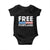 Free Portland Patriotic Baby Onesie Bold Political Statement American Flag TS02 Black Print Your Wear