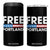 Free Portland Patriotic 4 in 1 Can Cooler Tumbler Bold Political Statement American Flag TS02 One Size: 16 oz Black Print Your Wear