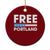 Free Portland Patriotic Ceramic Ornament Bold Political Statement American Flag - Print Your Wear