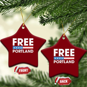 Free Portland Patriotic Ceramic Ornament Bold Political Statement American Flag TS02 Print Your Wear