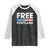 Free Portland Patriotic Raglan Shirt Bold Political Statement American Flag TS02 Black White Print Your Wear