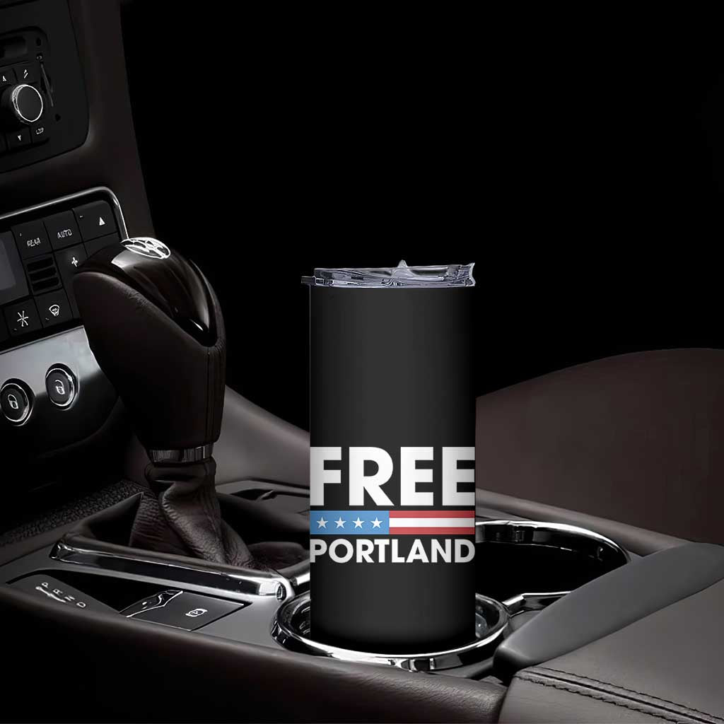 Free Portland Patriotic Skinny Tumbler Bold Political Statement American Flag TS02 Print Your Wear