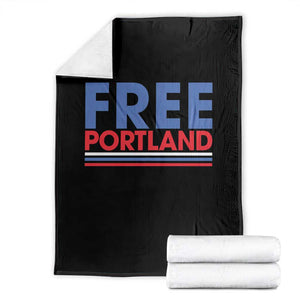 Free Portland Bold Patriotic Throw Blanket Red White and Blue Protest Statement TS02 Black Print Your Wear