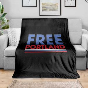 Free Portland Bold Patriotic Throw Blanket Red White and Blue Protest Statement TS02 Print Your Wear