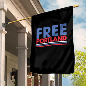 Free Portland Bold Patriotic Garden Flag Red White and Blue Protest Statement TS02 Print Your Wear