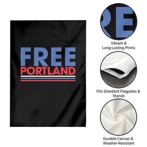 Free Portland Bold Patriotic Garden Flag Red White and Blue Protest Statement TS02 Print Your Wear