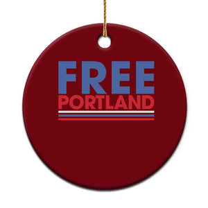Free Portland Bold Patriotic Ceramic Ornament Red White and Blue Protest Statement TS02 1pc Red Print Your Wear