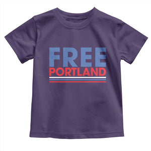 Free Portland Bold Patriotic Toddler T Shirt Red White and Blue Protest Statement TS02 Purple Print Your Wear