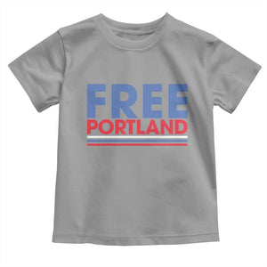 Free Portland Bold Patriotic Toddler T Shirt Red White and Blue Protest Statement TS02 Sport Gray Print Your Wear