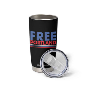 Free Portland Bold Patriotic Tumbler Cup Red White and Blue Protest Statement TS02 Print Your Wear