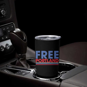 Free Portland Bold Patriotic Tumbler Cup Red White and Blue Protest Statement TS02 Print Your Wear