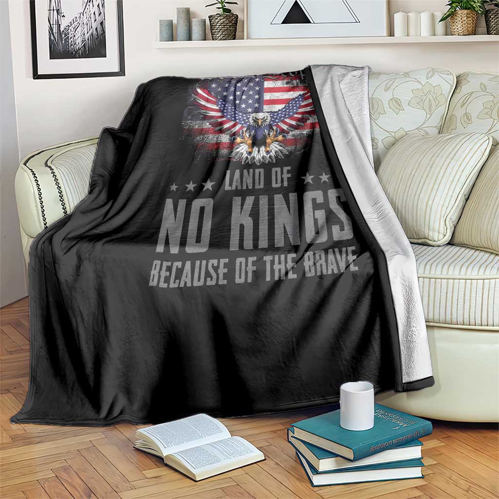 America Land of No Kings Throw Blanket Because of the Brave We The People Patriotic Eagle TS02 Print Your Wear