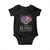America Land of No Kings Baby Onesie Because of the Brave We The People Patriotic Eagle TS02 Black Print Your Wear