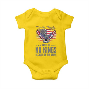 America Land of No Kings Baby Onesie Because of the Brave We The People Patriotic Eagle TS02 Daisy Print Your Wear