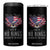 America Land of No Kings 4 in 1 Can Cooler Tumbler Because of the Brave We The People Patriotic Eagle TS02 One Size: 16 oz Black Print Your Wear