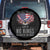 America Land of No Kings Spare Tire Cover Because of the Brave We The People Patriotic Eagle TS02 No hole Black Print Your Wear