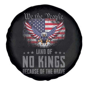 America Land of No Kings Spare Tire Cover Because of the Brave We The People Patriotic Eagle TS02 Print Your Wear