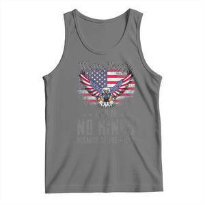 America Land of No Kings Tank Top Because of the Brave We The People Patriotic Eagle TS02 Black Heather Print Your Wear
