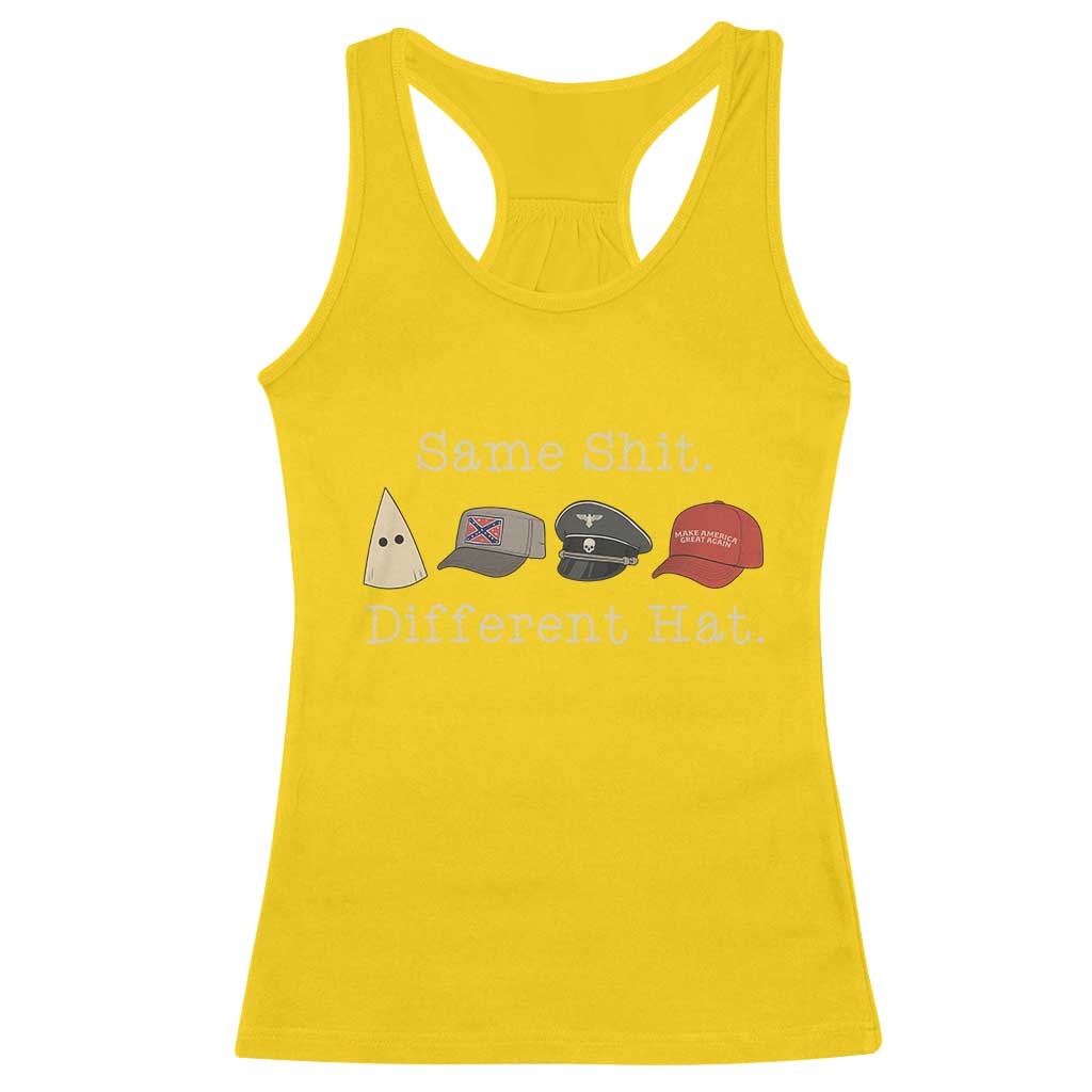 Same Shit Different Hat Racerback Tank Top TS02 Daisy Print Your Wear