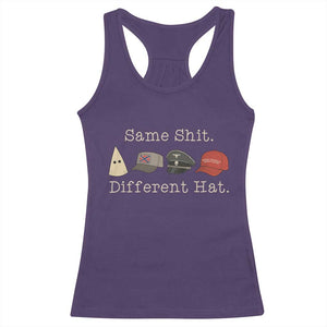 Same Shit Different Hat Racerback Tank Top TS02 Purple Print Your Wear