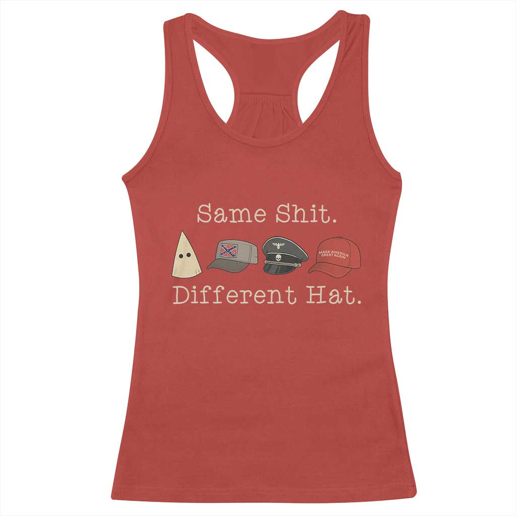 Same Shit Different Hat Racerback Tank Top TS02 Red Print Your Wear