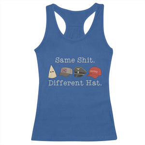 Same Shit Different Hat Racerback Tank Top TS02 Royal Blue Print Your Wear