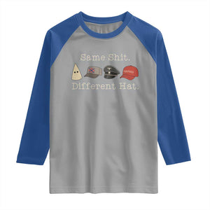 Same Shit Different Hat Raglan Shirt TS02 Sport Gray Royal Print Your Wear