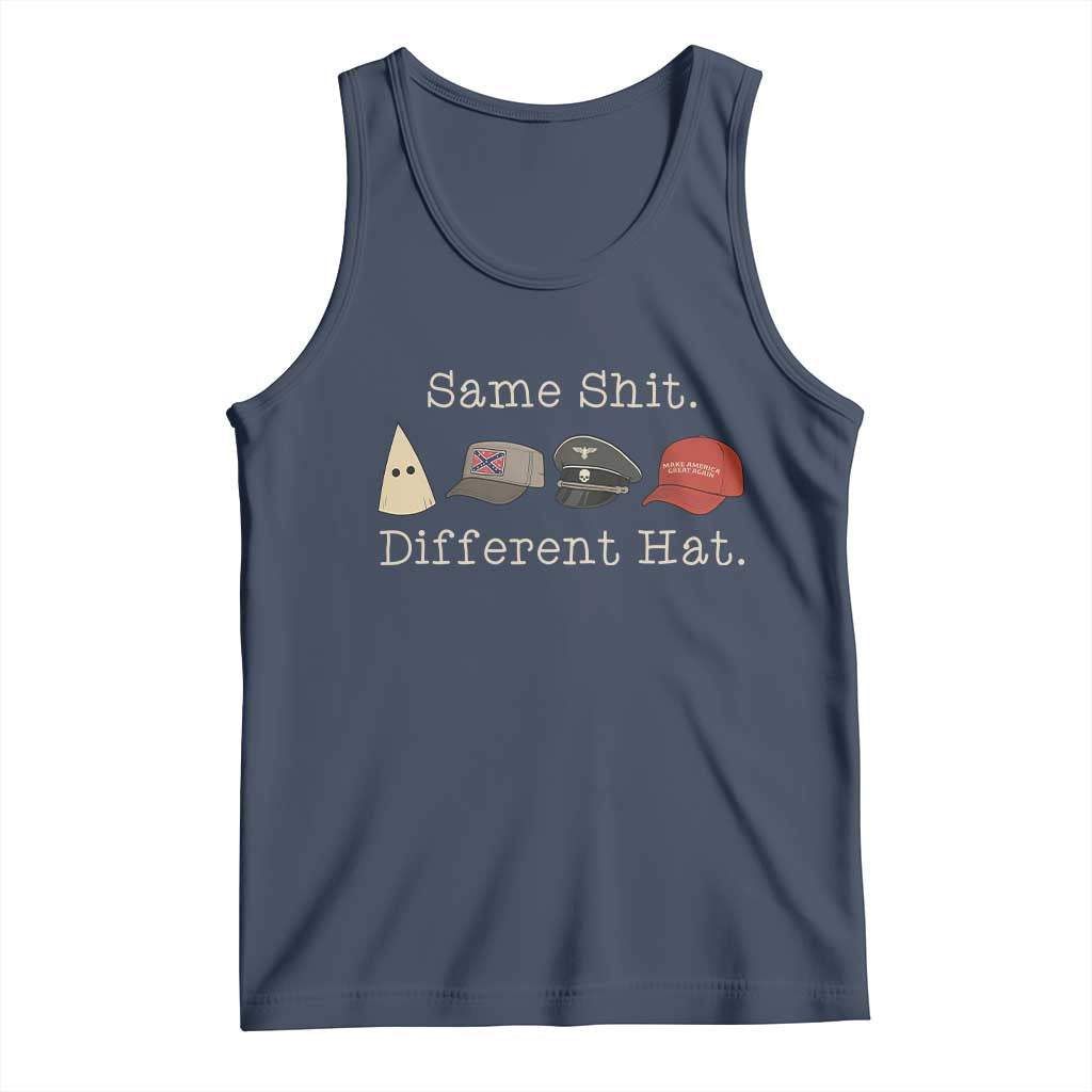 Same Shit Different Hat Tank Top TS02 Navy Print Your Wear