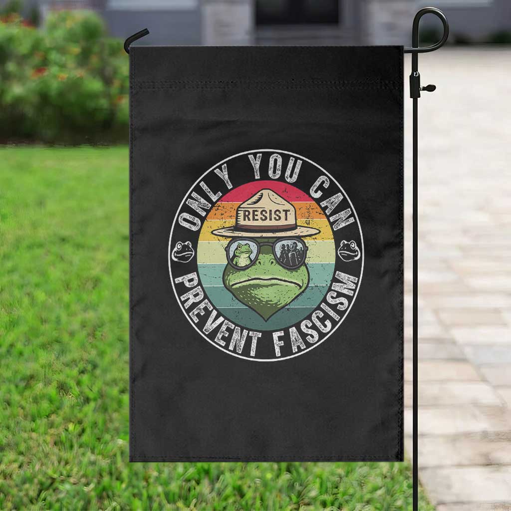Only You Can Prevent Fascism Frog Resist Protest Garden Flag Free Portland Oregon Freedom Retro TS02 Print Your Wear