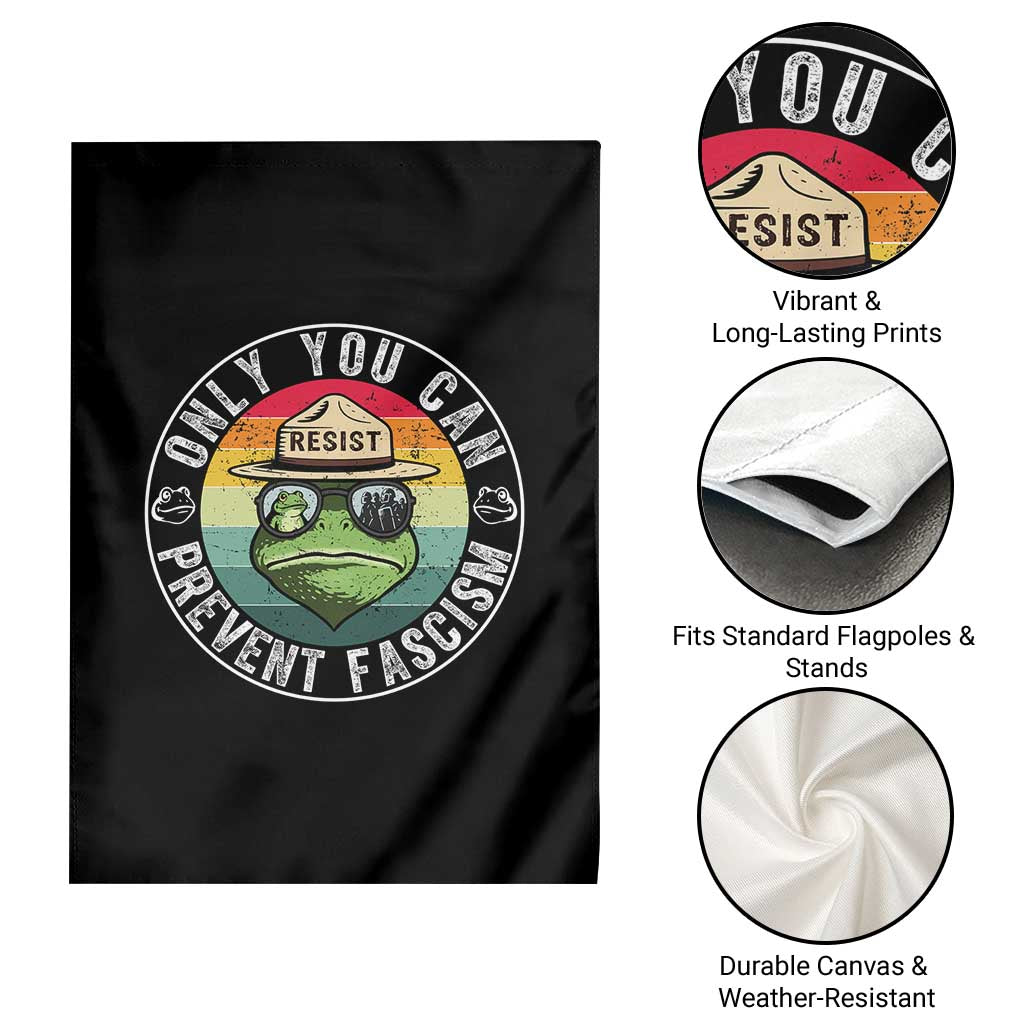 Only You Can Prevent Fascism Frog Resist Protest Garden Flag Free Portland Oregon Freedom Retro TS02 Print Your Wear